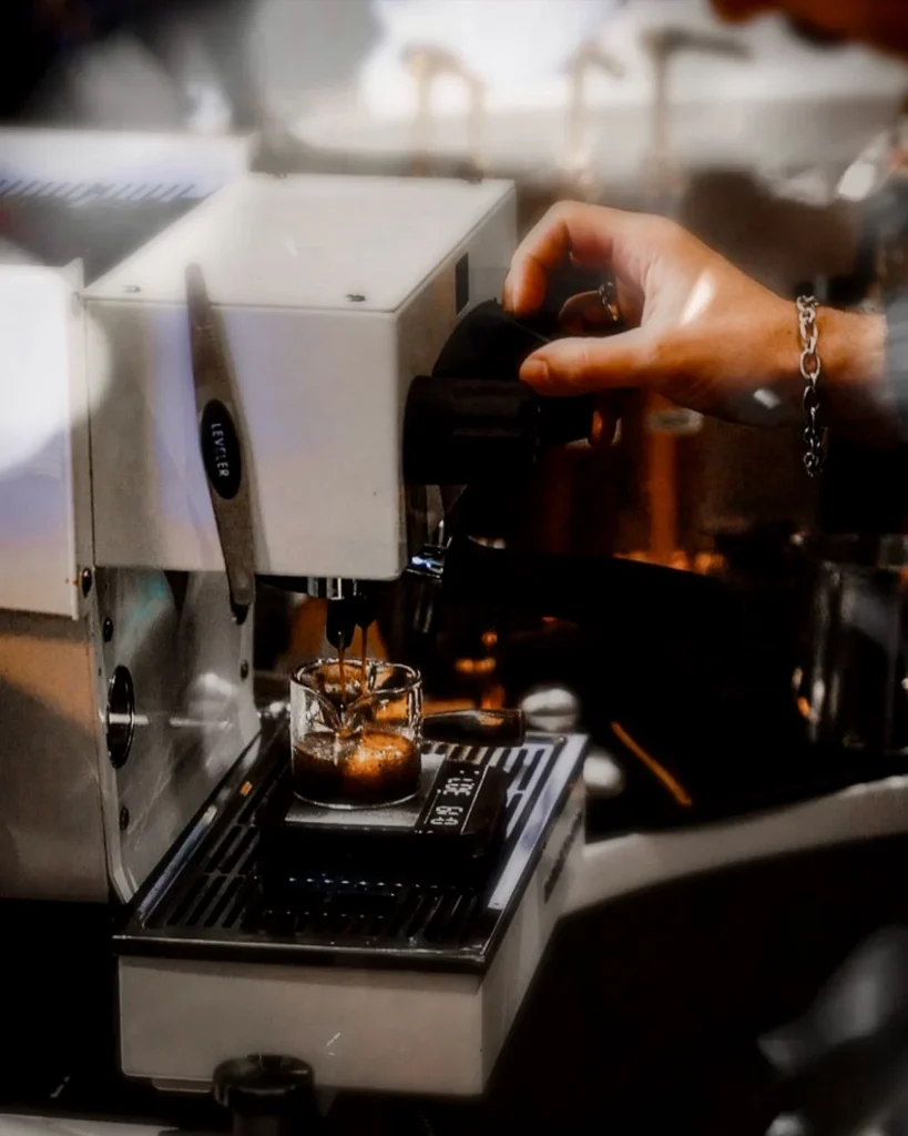 barista at coffee cart corporate event in charlotte